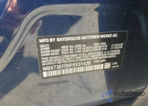 2023 BMW X1 xDrive28I from USA, damaged, VIN WBX73EF09P5X31438